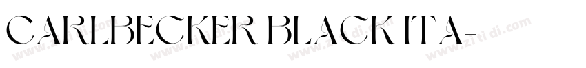 CarlBecker Black Ita字体转换 CarlBecker Black Ita字体转换